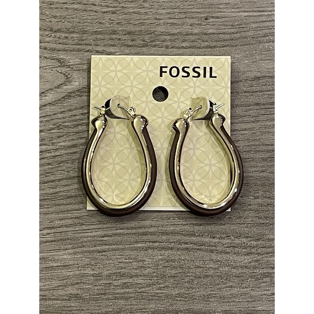 Fossil Native Drop Earrings Hoop Nee With Tags